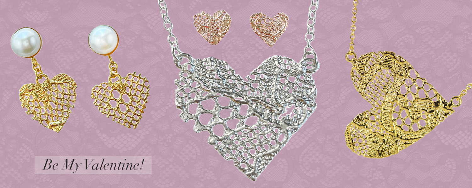 Valentine's Lace Heart Jewelry 