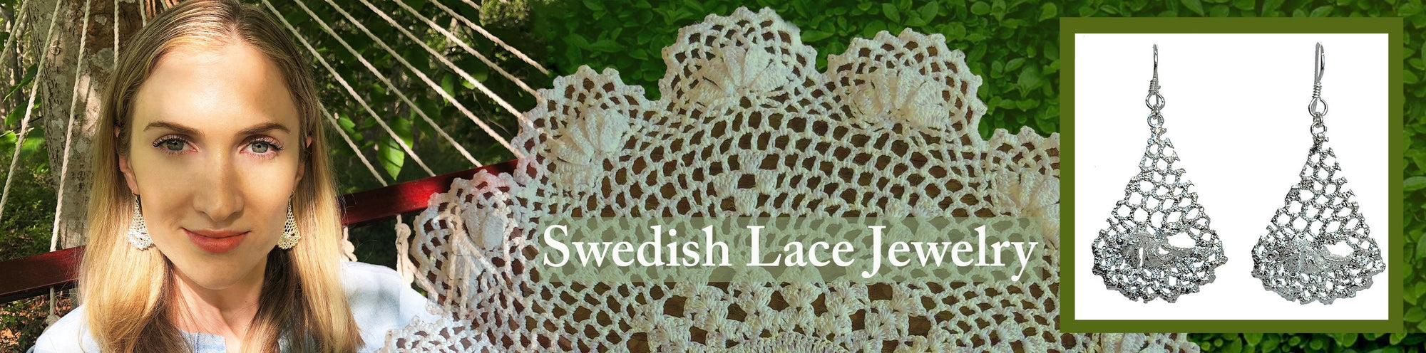 Stockholm Stories, a collection of lace jewelry made with vintage lace from Sweden.