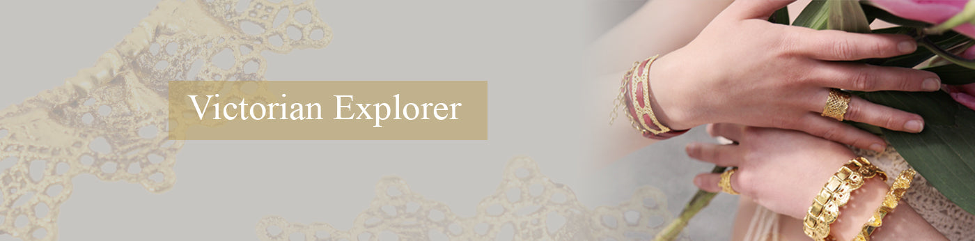 Victorian Explorer, a collection of lace jewelry inspired by Mary Kingsley, an famous explorer in the late 1800s.