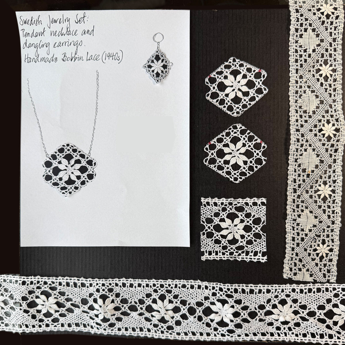 Design and Lace for Britt-Marie necklace and Barbro earrings.