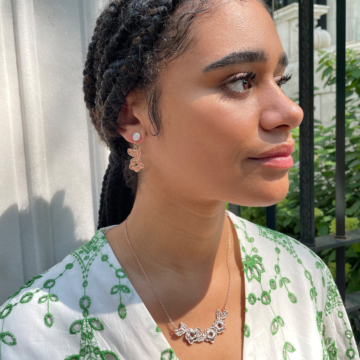 Elaine Opal Earrings