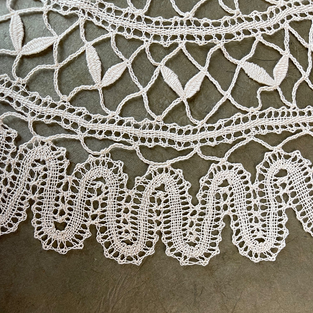 Swedish lace used to make Maj-Britt earrings.