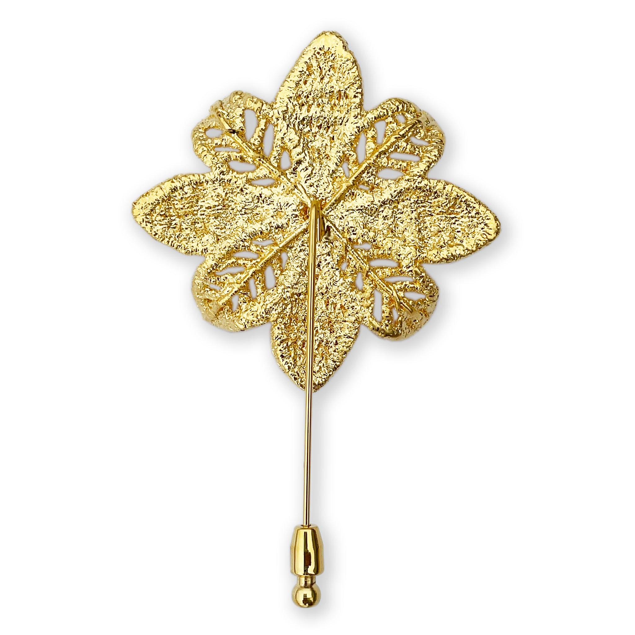 Monika Knutsson Lapel Pin, 24K Gold Lace Flower with Topaz for Wedding