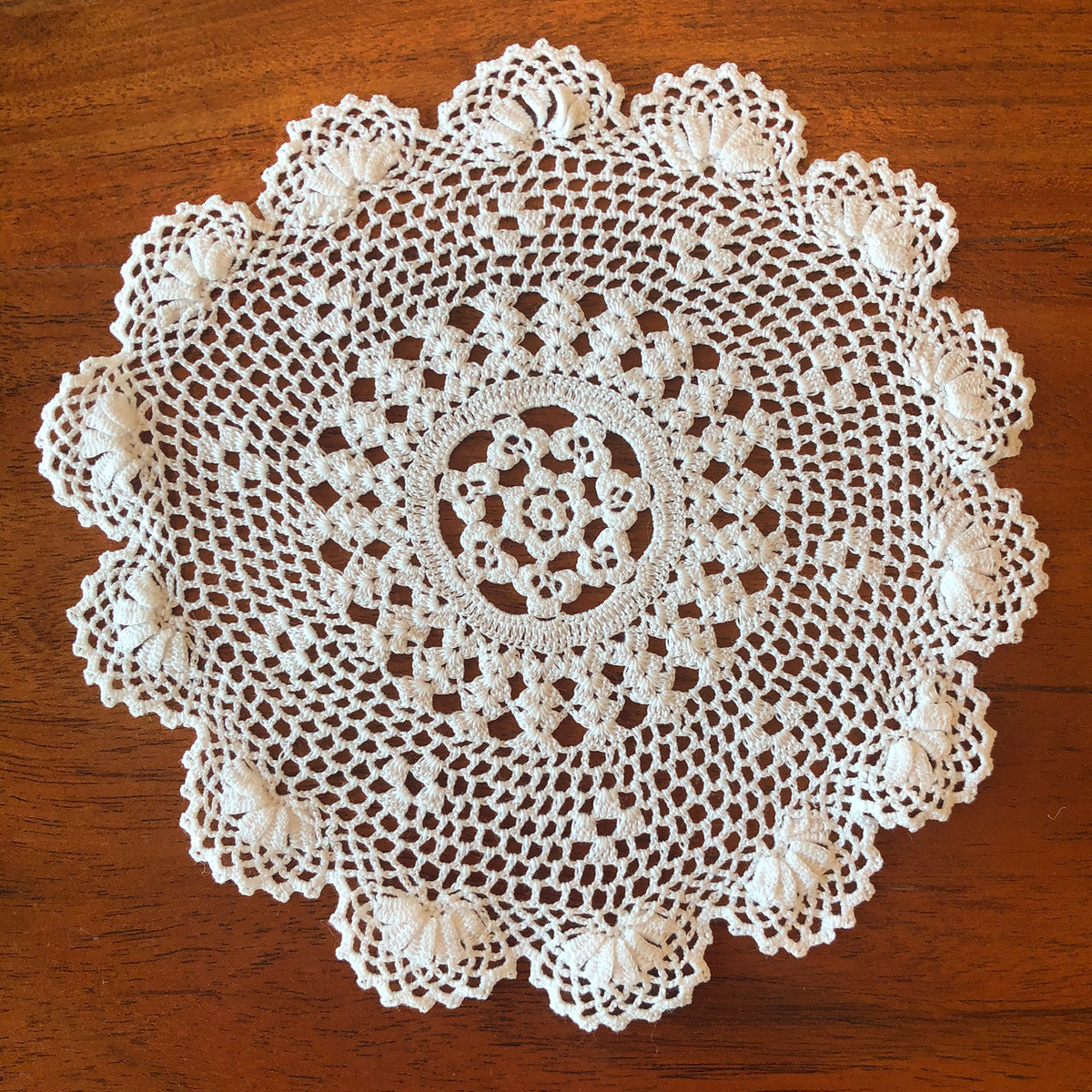 This is the Swedish doily lace we used to make the half moon stud earrings.