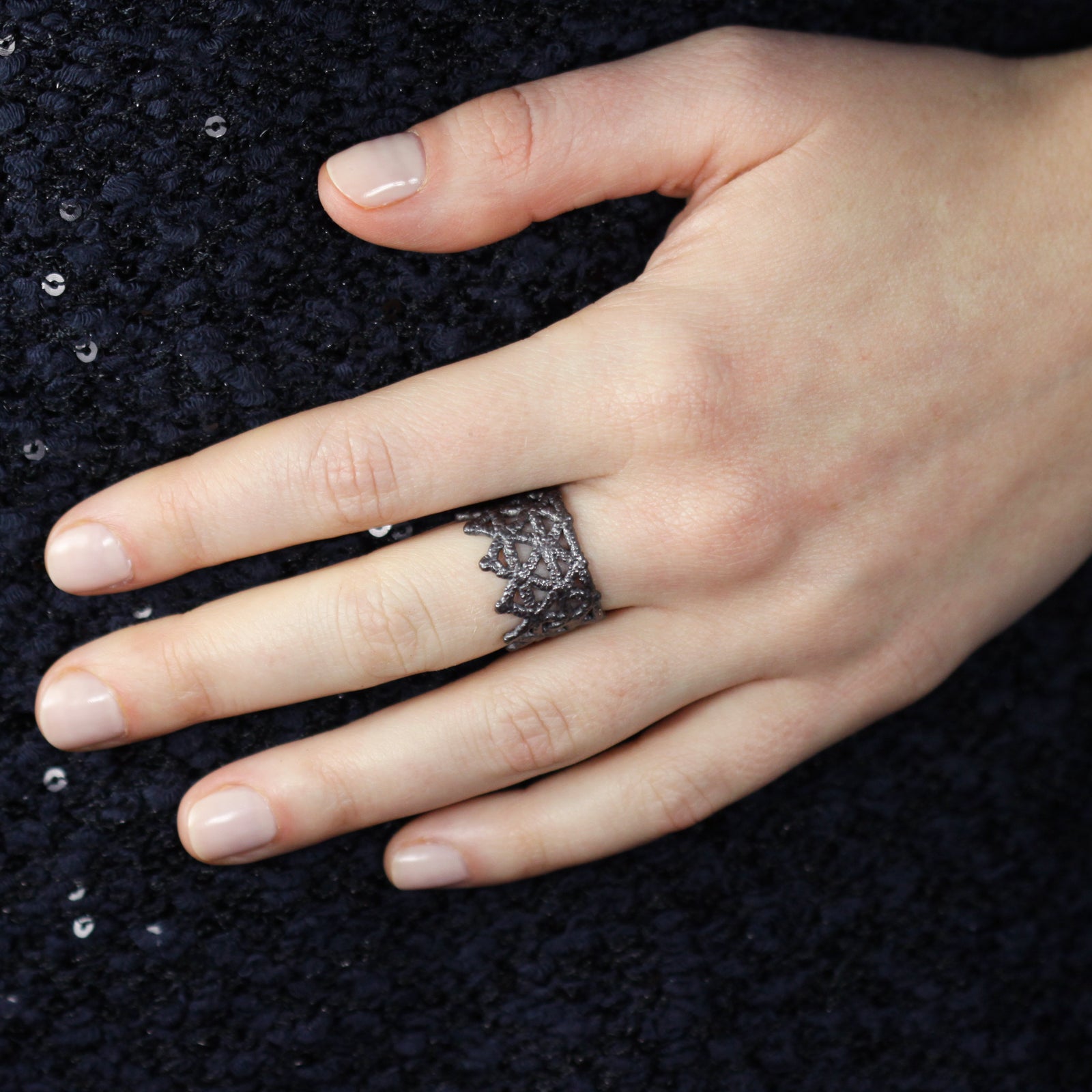 Cara Oxidized Silver