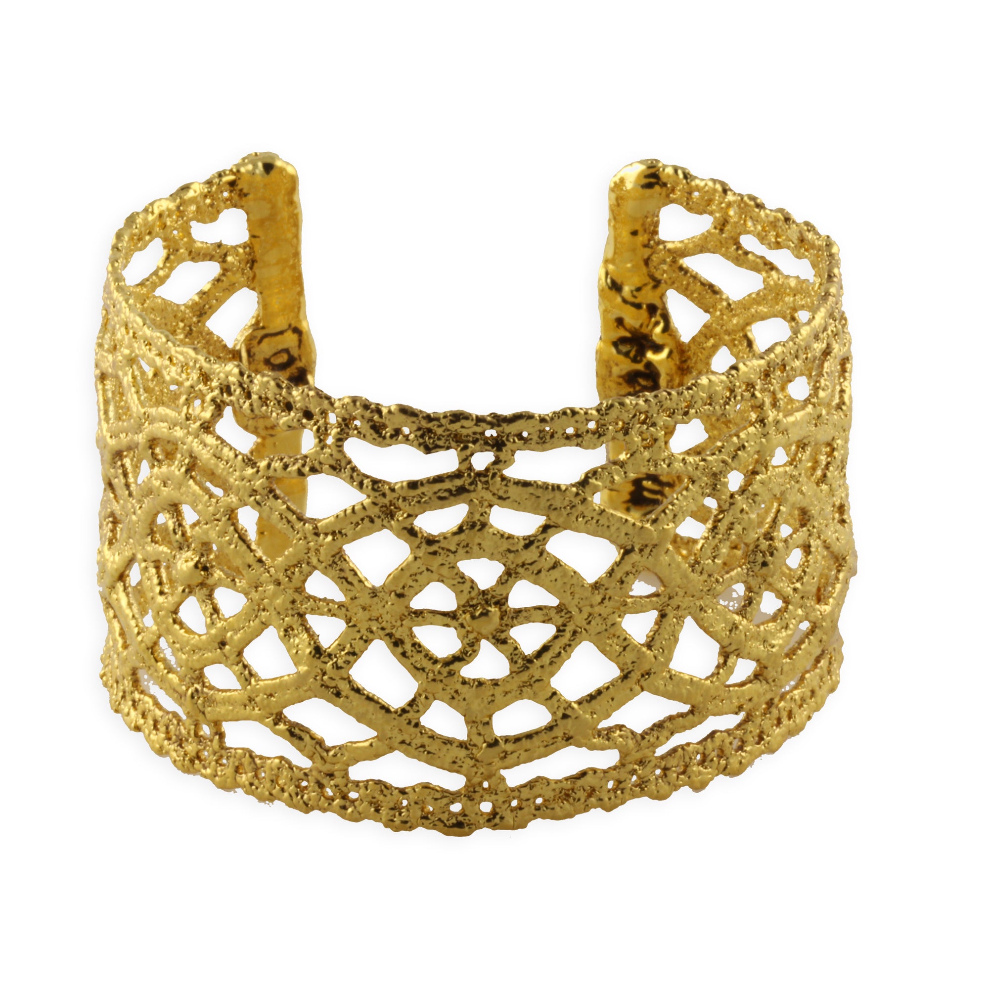 Classic Cuff bracelet made from Antique lace dipped in 24k gold.