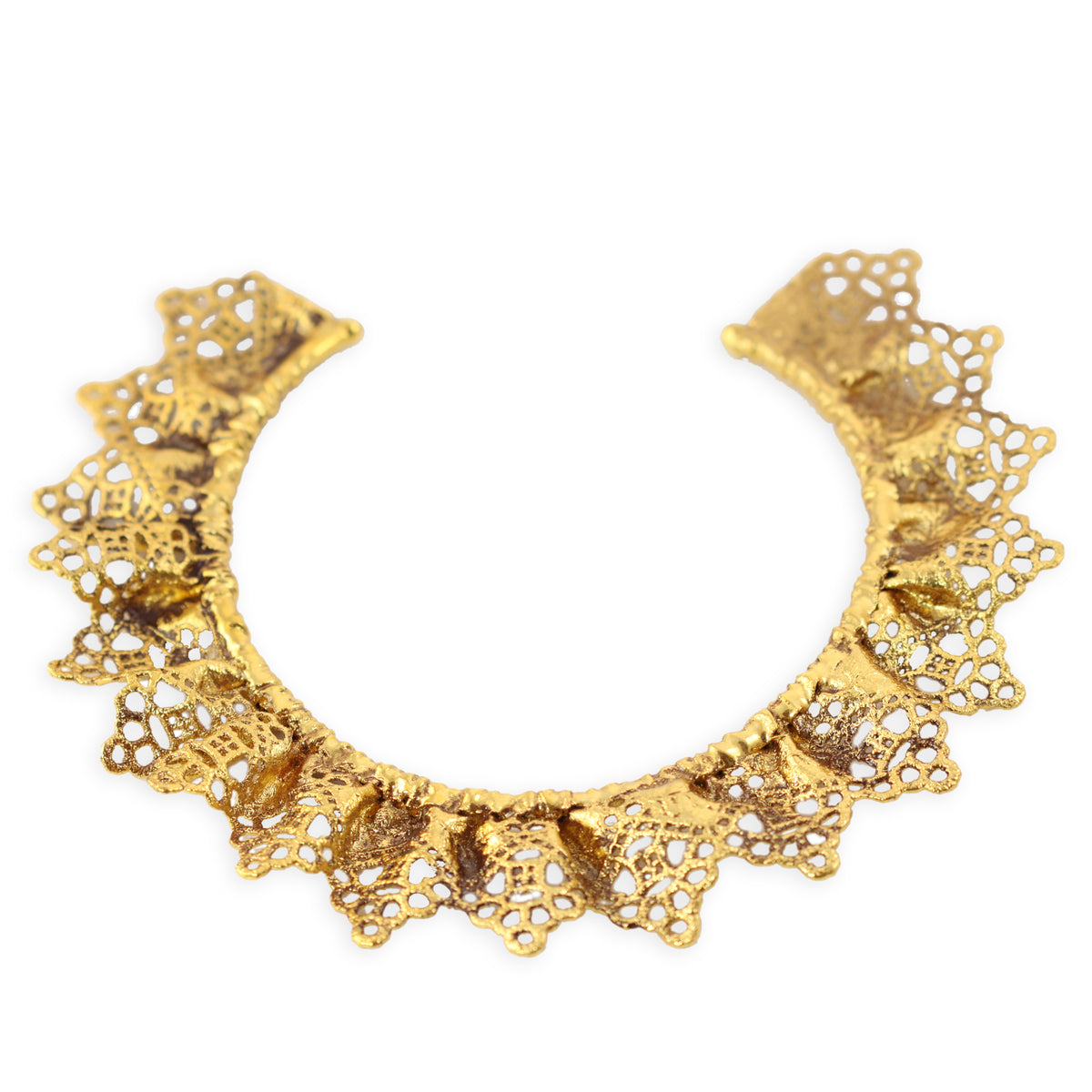 Lace Collar necklace dipped in 24k gold.
