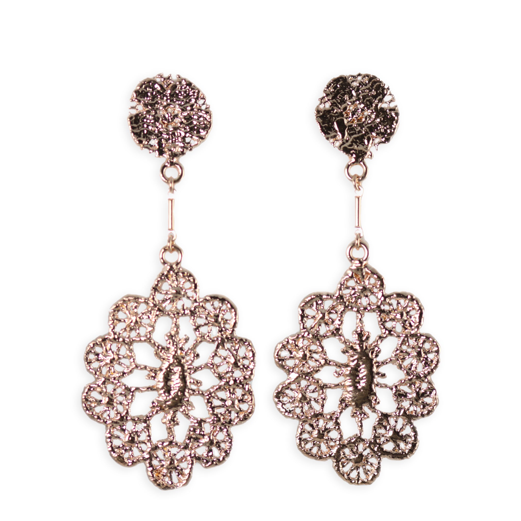 人気を誇る Chandelier lace earring in rose gold - Monika Knutsson テープ・マスキングテープ